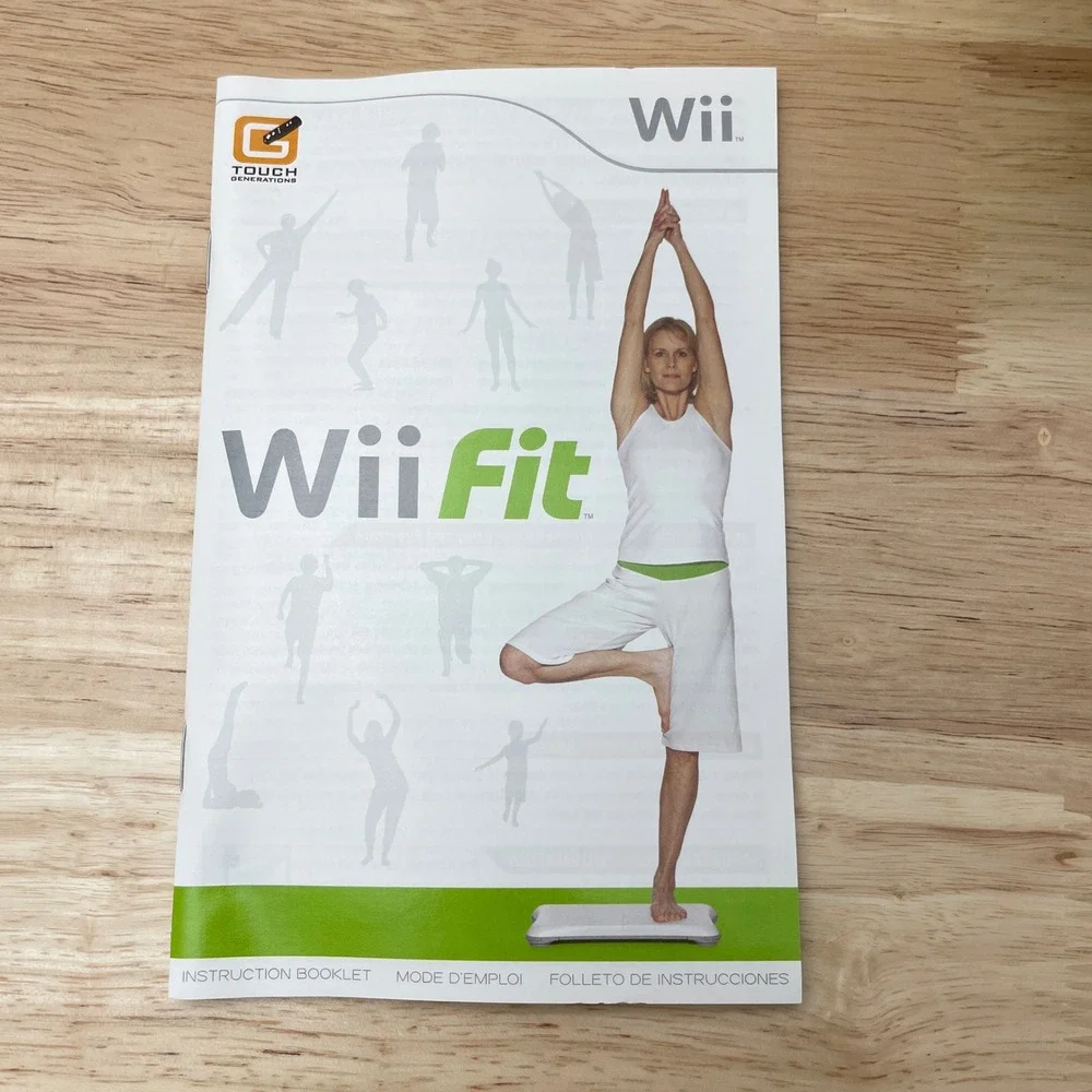 Nintendo Wii Fit Game with Manual RVL P RFNE USZ Touch Generations White‎ Case